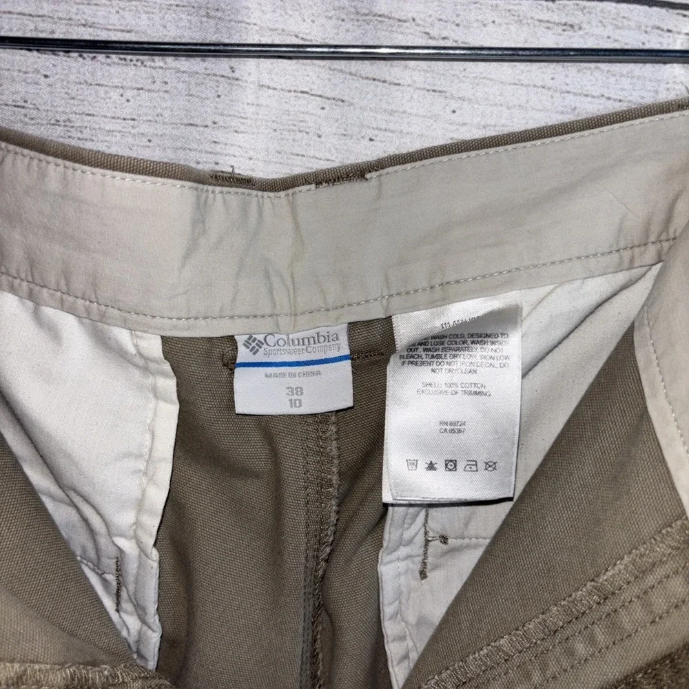 Mens Columbia Chino Shorts‎ Khaki Men's Size 38 Flat Front 10